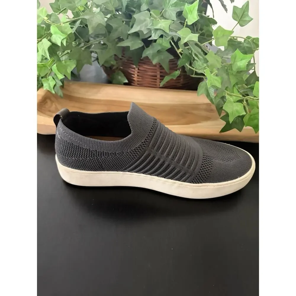 CLOSET CLEANOUT DUNES Memory Foam, Gray Knit Slip-On Shoes, Sz 9 M